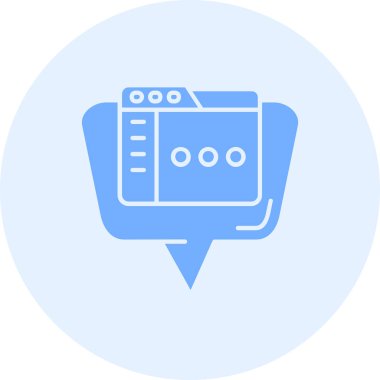 Web sohbet simgesi. Vektör çizim