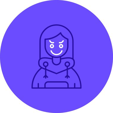 kadın simge vektör illüstrasyonu