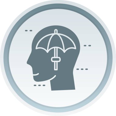 Şemsiye. Web simgesi basit illüstrasyon