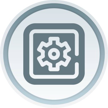 Cog simgesi vektör illüstrasyonu