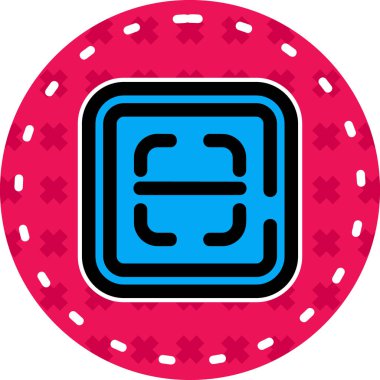 Poker çipleri kumarhanesi simgesi - taslak biçimi