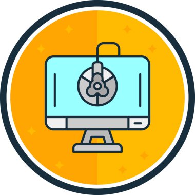 dizüstü bilgisayar simgesi, vektör illüstrasyonu