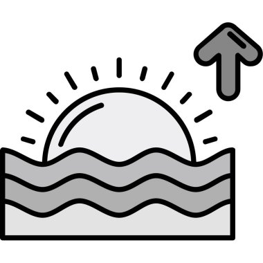 Bir plaj simgesinin vektör çizimi