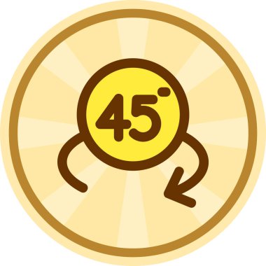 Sarı arkaplan için bir çizgi film simgesinin vektör çizimi