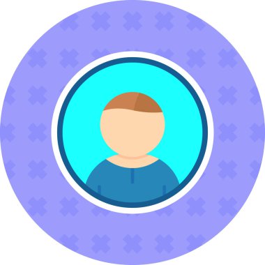 avatar kadın kişi simgesi düz stil