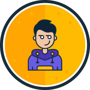 Sırt çantalı bir adamın vektör çizimi