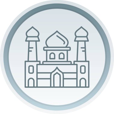 Bir cami simgesinin vektör illüstrasyonu