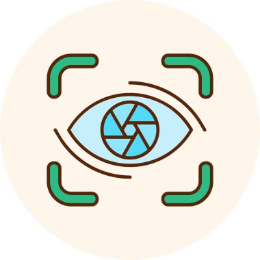 Göz. Web simgesi basit illüstrasyon