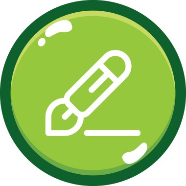 Modern b 'nin vektör illüstrasyonu şırınga ikonundan yoksun