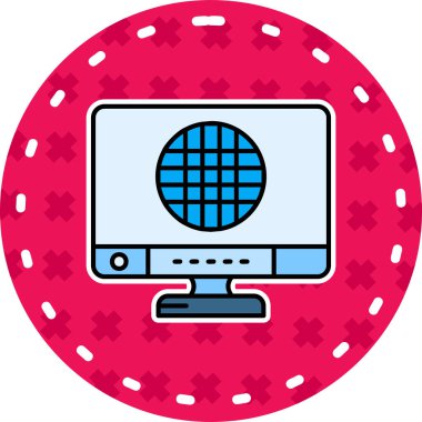 Bir terin modern simgesinin vektör illüstrasyonu