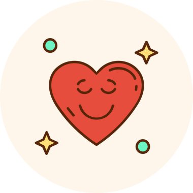 Aşk kalp vektör simgesi