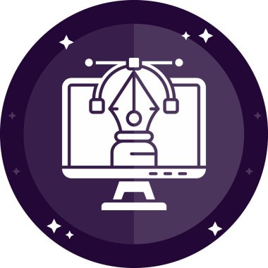 bir yıldız ve monitörlü dizüstü bilgisayar