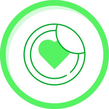 Yaprak ikonlu yeşil kalp