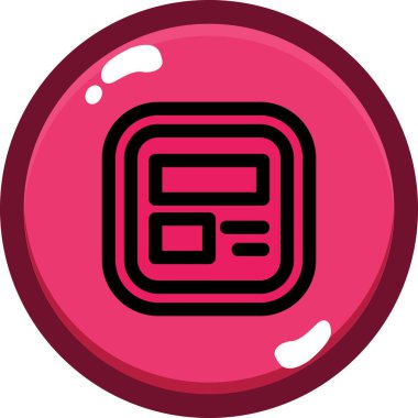 Kırmızı ve mavi ikonun vektör illüstrasyonu