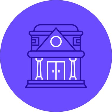 bina simgesi, vektör illüstrasyonu basit tasarım konsepti