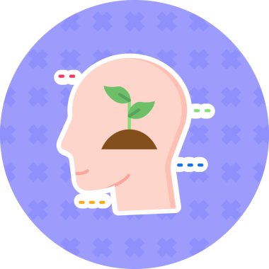 Beyin. Web simgesi basit illüstrasyon