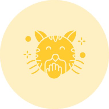 Şirin kedi surat. Hayvan izi. vektör karikatür çizimi. Beyaz bir arka planda izole edilmiş. el çizimi karakter tasarımı