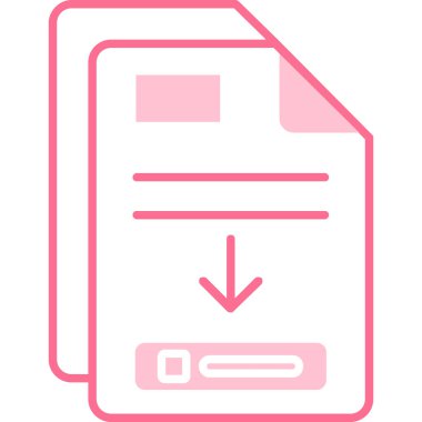 Belge. Web simgesi basit illüstrasyon