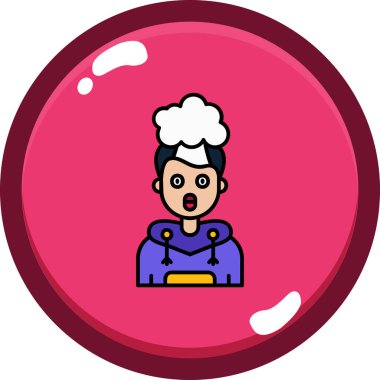 Şef simge vektör illüstrasyonu