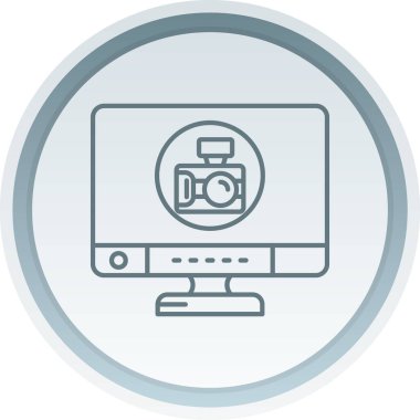 Kamera. Web simgesi basit illüstrasyon