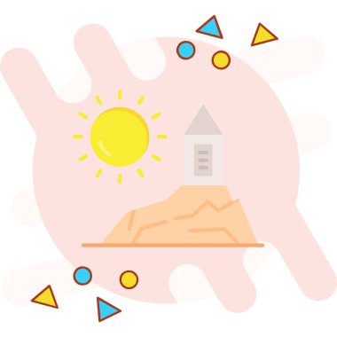 Elle çizilmiş resimli güneş