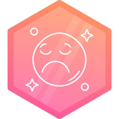 Üzücü simge vektör illüstrasyonu