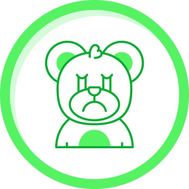 Hayvan ayı hayvan simgesi taslak biçiminde