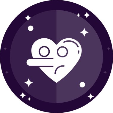 Bir kalp simgesinin vektör illüstrasyonu