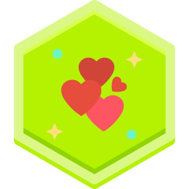 kalp aşkı simgesi düz stil