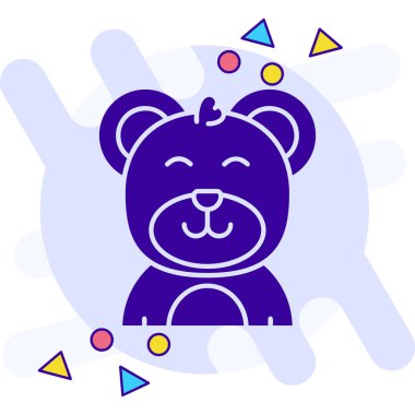 Ayı simgesi vektör illüstrasyonu