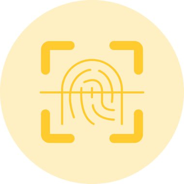 Parmak izi. Web simgesi basit illüstrasyon