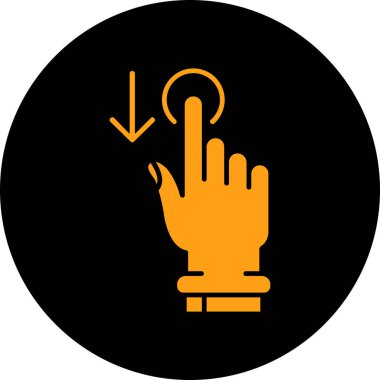 Bir el simgesinin vektör illüstrasyonu