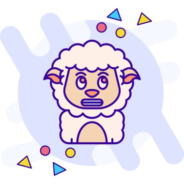 Vektör olarak koyun simgesi. logotype - karalama vektör çizimi