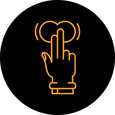 parmak simgesi vektör illüstrasyonu