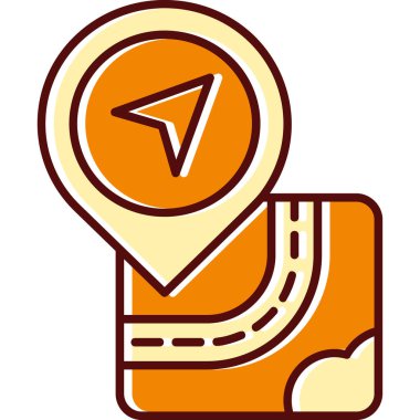 gps navigasyon konumu simgesi - taslak biçimi