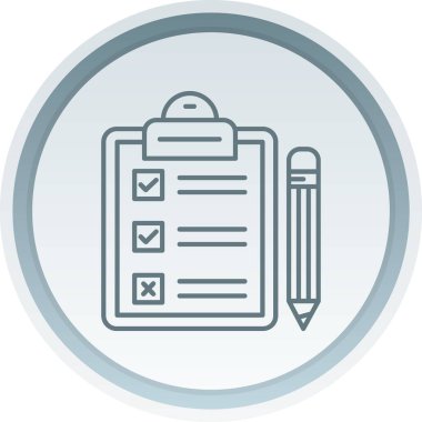 Kontrol listesi simgesi vektör illüstrasyonu