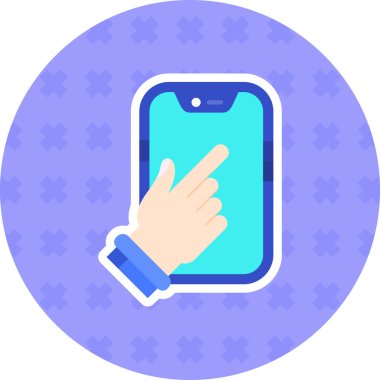 El ele tutuşan telefon simgesi - taslak biçimi