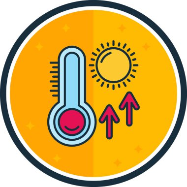termometre simgesi vektör illüstrasyonu