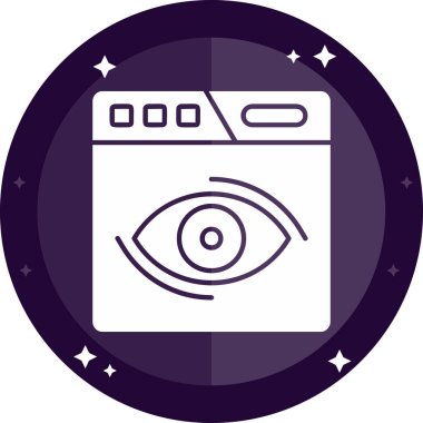 Modern bir göz simgesinin vektör illüstrasyonu