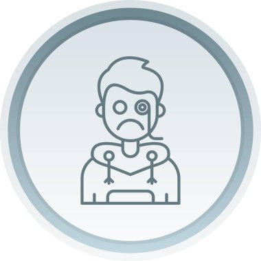 Modern b 'nin vektör illüstrasyonu maske simgesinden yoksun