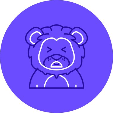 Moda tarzında izole edilmiş kızgın ayı simgesi