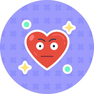 kalp ikonu olan kalp, vektör illüstrasyonu