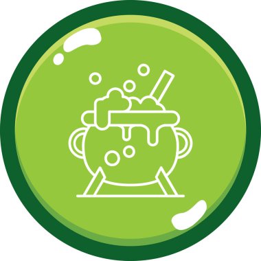 Bir kase çay ikonunun vektör çizimi