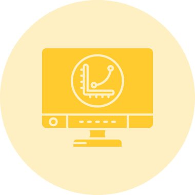 Dizüstü bilgisayar simgesi vektör çizimi