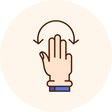 Parmak simgesi vektör illüstrasyonlu el