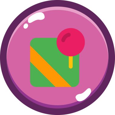 - Şeker. Web simgesi basit illüstrasyon