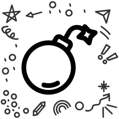 çizgi sihirli top simgesi beyaz arkaplanda izole edildi. Sihirli top. Renkli taslak konsepti. vektör.