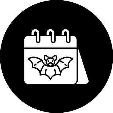 Yarasa simgesi, vektör illüstrasyonu