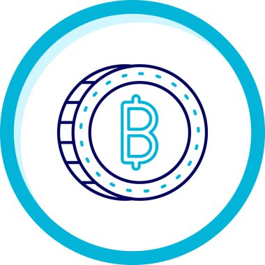 Bitcoin simgesi vektör illüstrasyonu