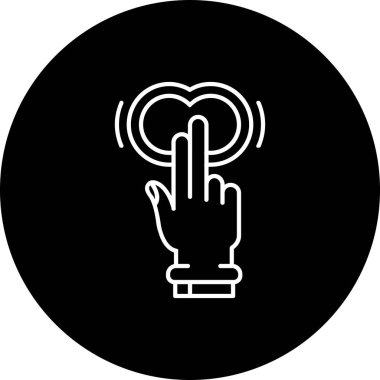 Benzersiz el dokunuşu vektör simgesi